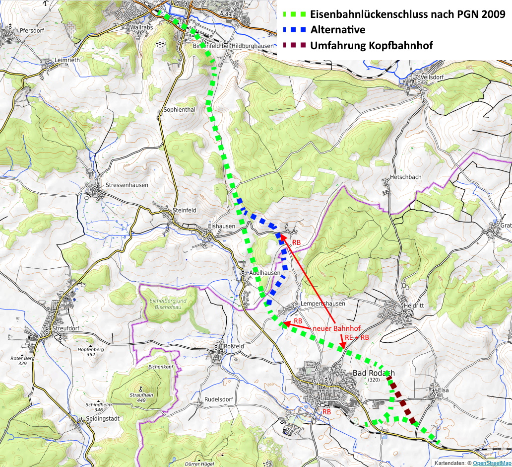 Eisenbahnlückenschluss zwischen Hildburghausen und Bad Rodach