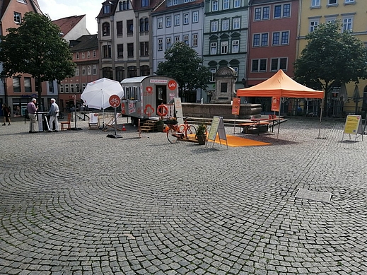 ÖDP-Bauwagen am 13.9.2021 in Jena