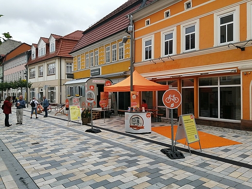 ÖDP-Bauwagen am 16.9.2021 in Heilbad Heiligenstadt
