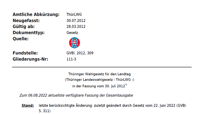 Thüringer Landeswahlgesetz