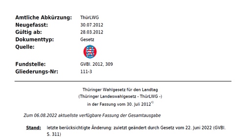 Thüringer Landeswahlgesetz
