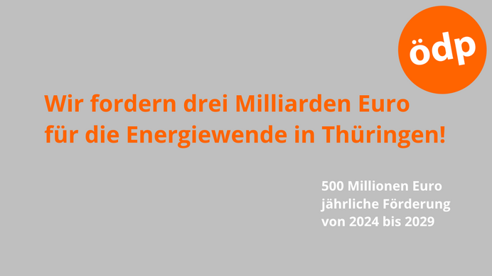 Drei Milliarden Euro für Energiewende in Thüringen