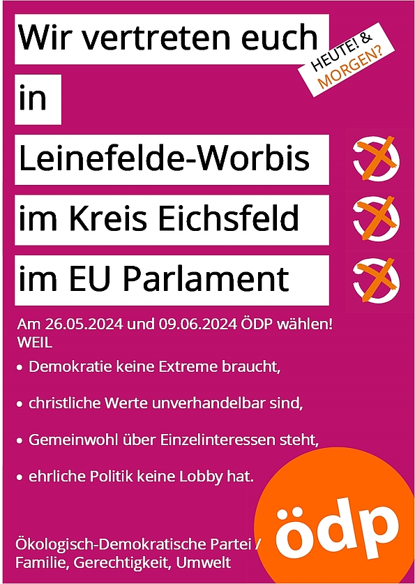 ÖDP Eichsfeld Flyer Kommunalwahlen 2024 Seite 1