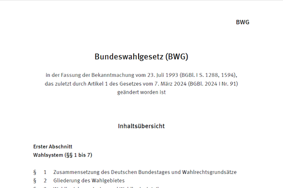 Bundeswahlgesetz