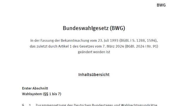 Bundeswahlgesetz