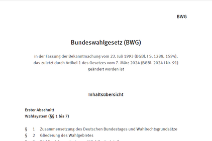 Bundeswahlgesetz